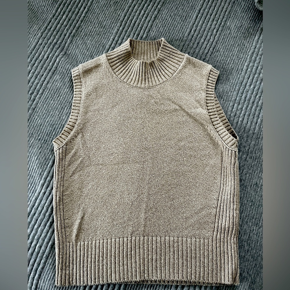 Alex Mill Tan Sleeveless Sweater
